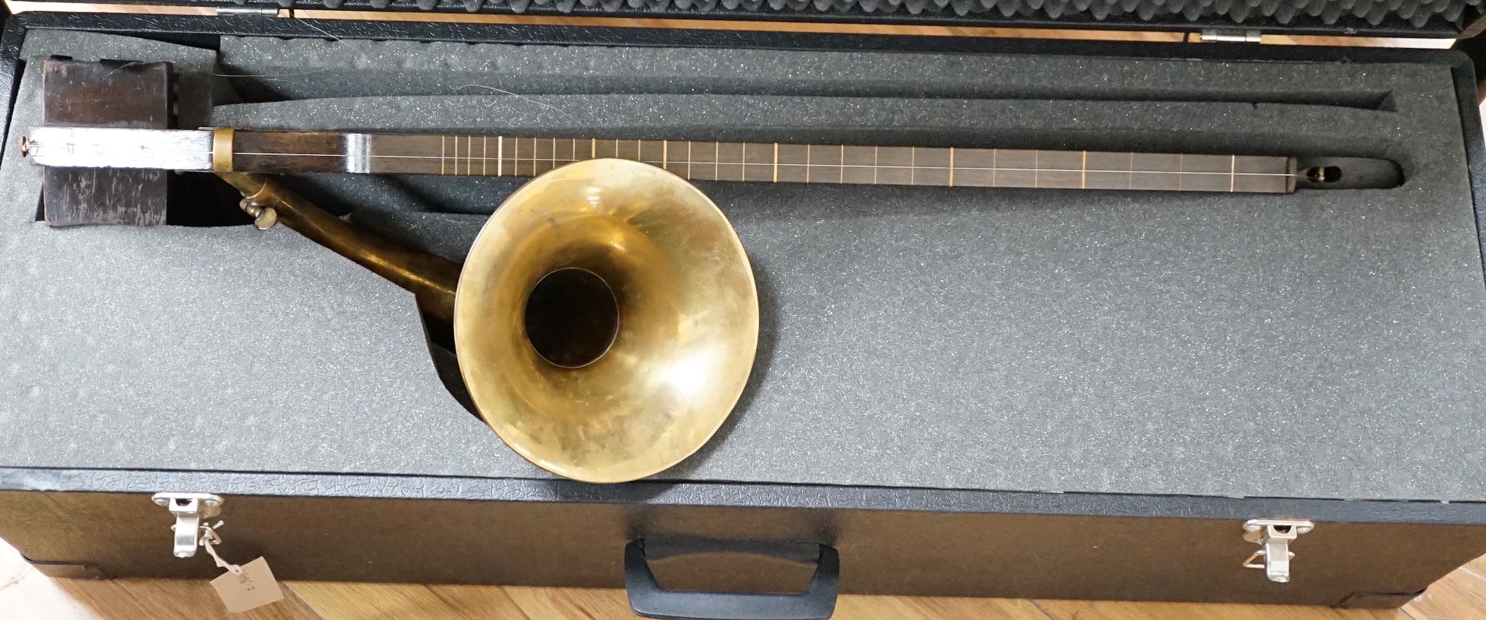 A cased phonofiddle, A.S. Howson